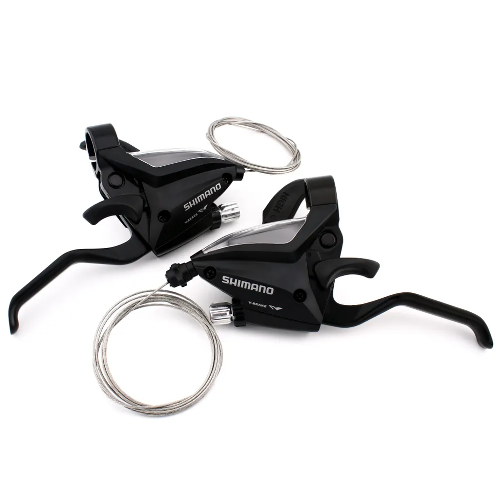 Комплект шифтеров + тормозные ручки (комборучки) Shimano EF500 3x8 скоростей, черные
