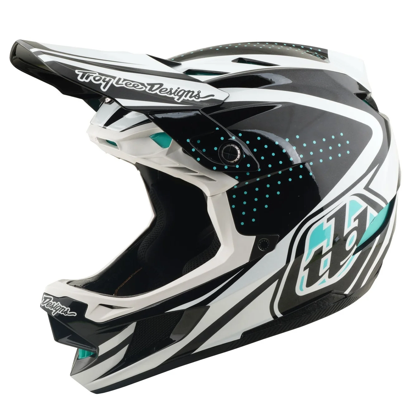Велошлем Troy Lee Designs D4 POLYACRYLITE HELMET; THE LINE CHARCOAL / WHITE MD