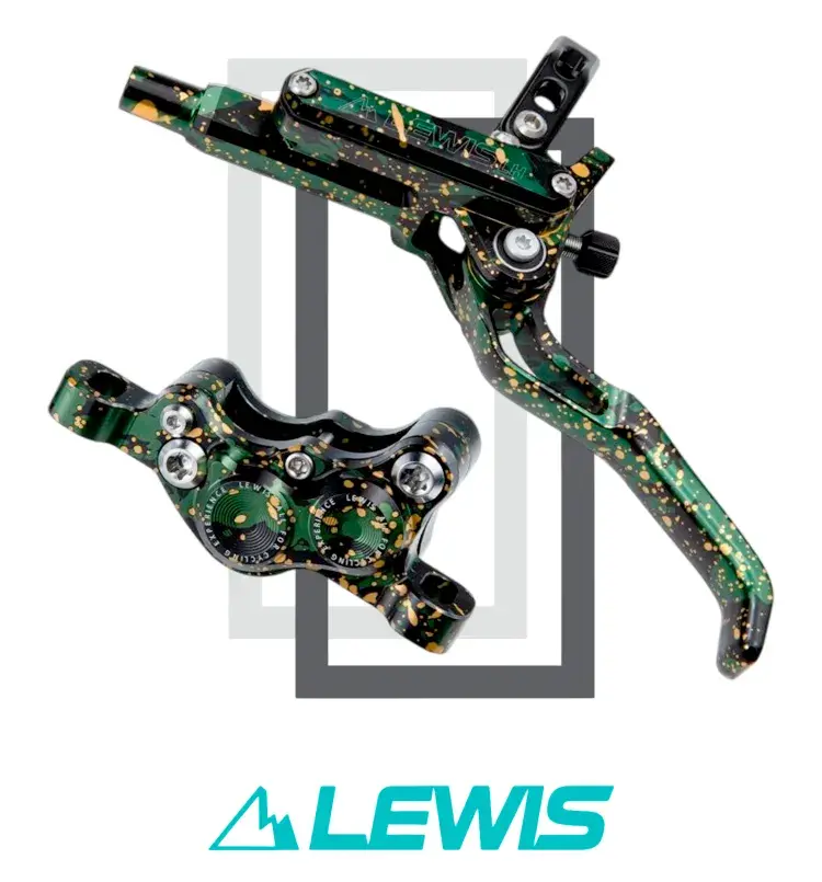 Комплект дисковых тормозов Lewis LH4 Axial Cylinder 4 поршня, 900/1800mm, mineral oil, Camo