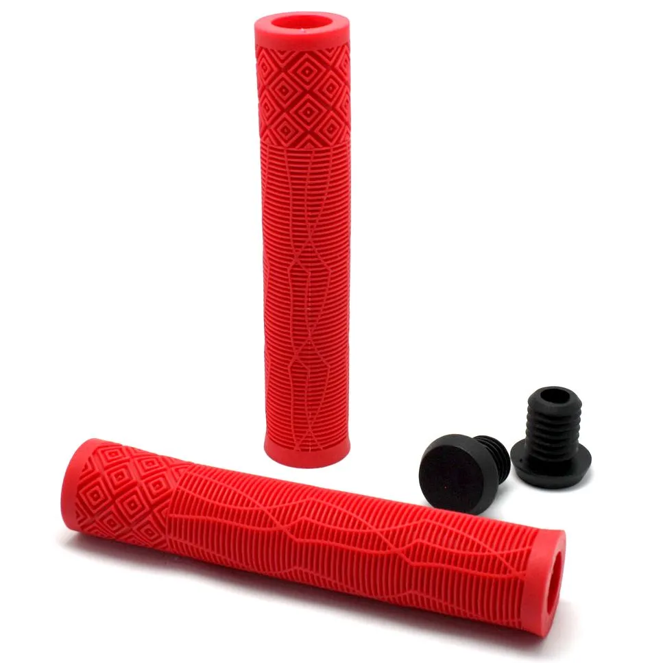 Грипсы Energy Kick 165 без колец, резиновые, red