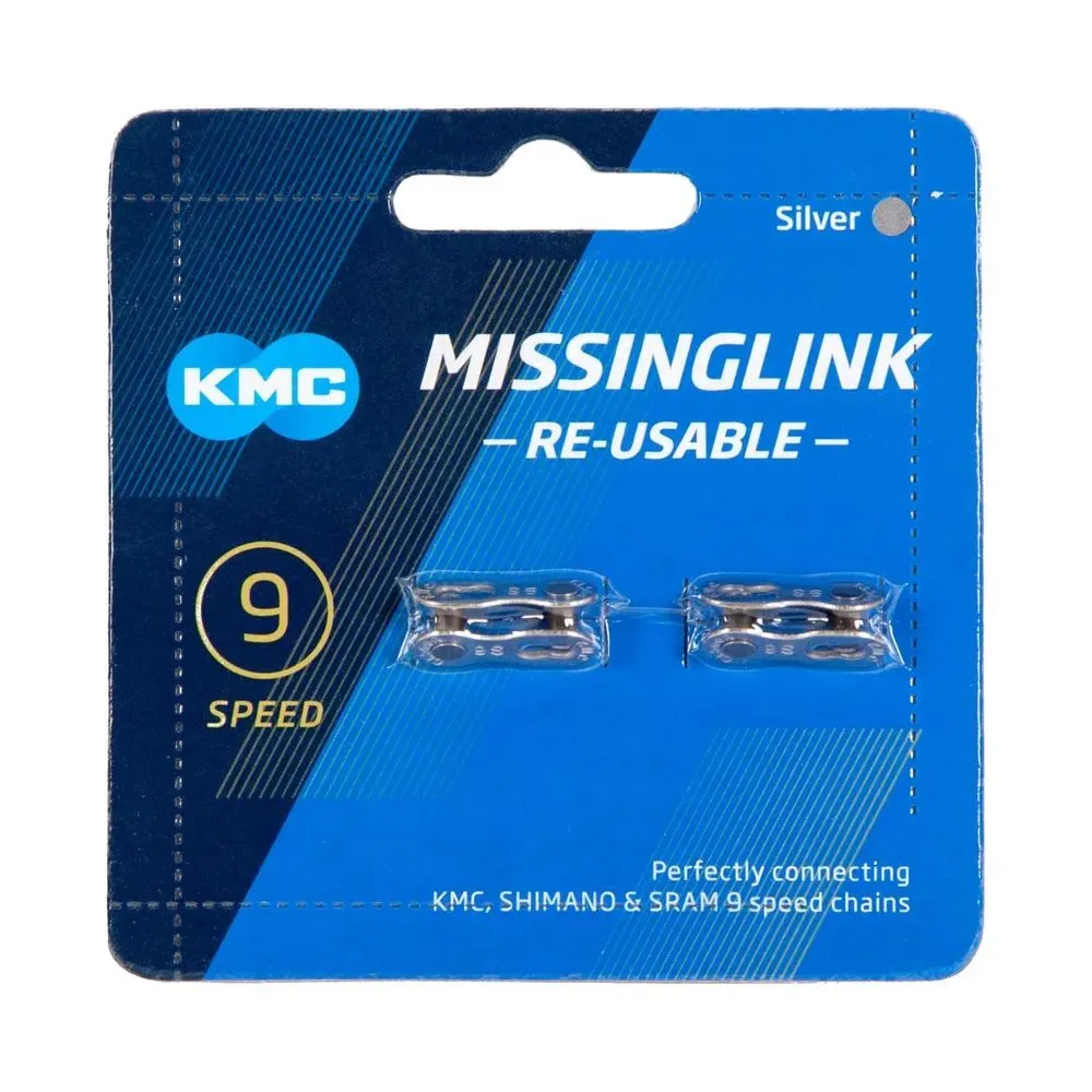 Замок для цепи KMC CL566R 9ск Silver, 2 шт
