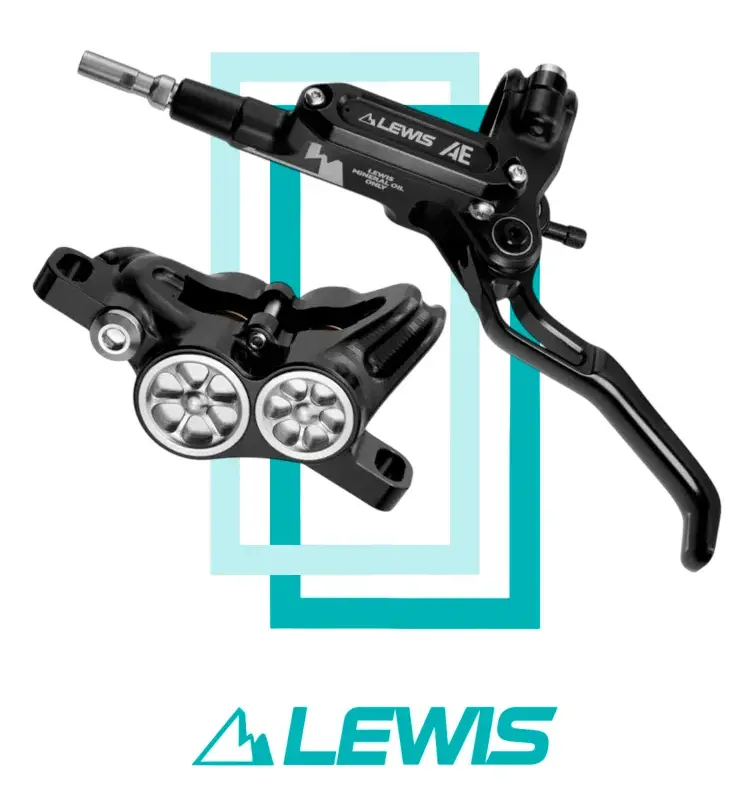 Комплект дисковых тормозов Lewis AE Axial Cylinder 4 поршня, 900/1800mm, mineral oil, Black