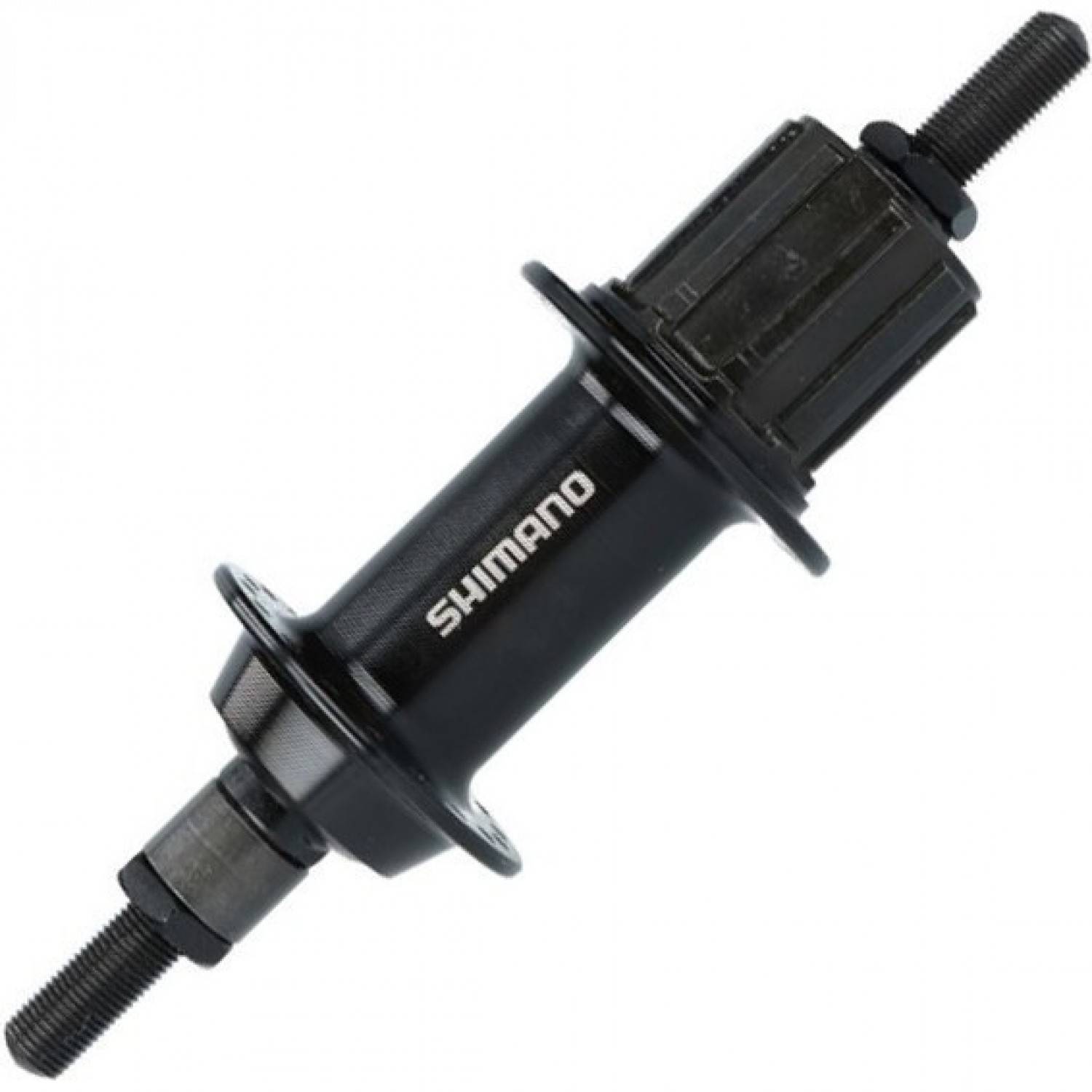Втулка задняя Shimano TY500,  7ск., 32отв., OLD:135мм, на гайках, цв. черный