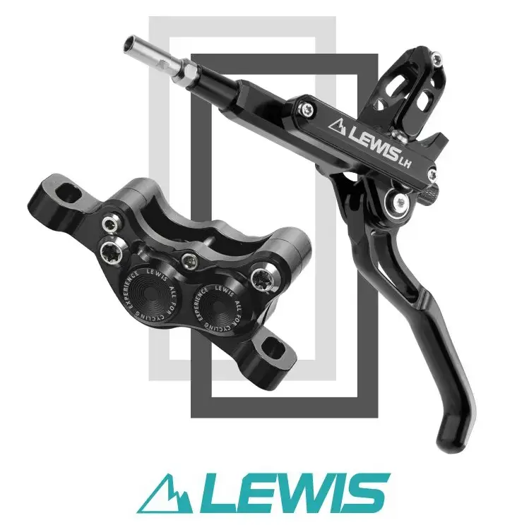 Комплект дисковых тормозов Lewis LH4 Axial Cylinder 4 поршня, 900/1800mm, mineral oil, Black