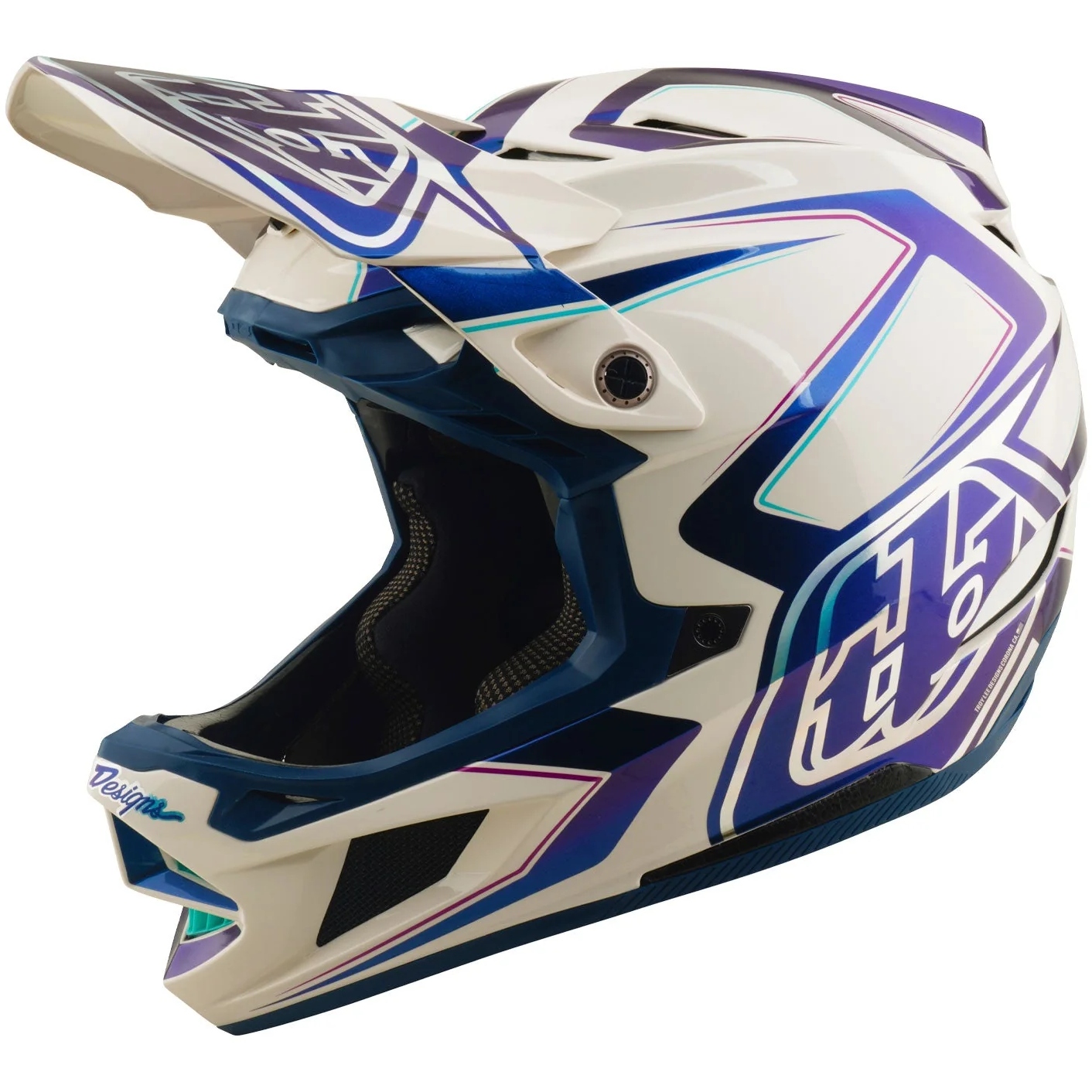Велошлем Troy Lee Designs D4 COMPOSITE HELMET; FLARED WHITE / INDIGO MD