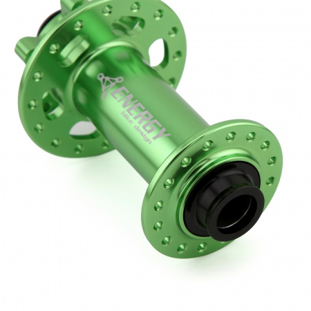 Втулка передняя Energy FH618 Boost, 32H, 110х15mm, зеленая