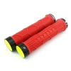 Грипсы RockBros Hexagon 142mm, нескользящие, светоотражающая заглушка, красные
