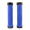 Грипсы RockBros Hexagon 142mm, нескользящие, светоотражающая заглушка, синие