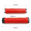 Грипсы RockBros Hexagon 142mm, нескользящие, светоотражающая заглушка, красные