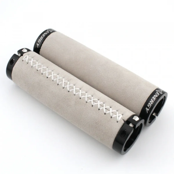 Грипсы Energy Leather, 130 мм, белые, с кольцами
