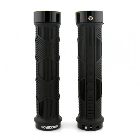 Грипсы RockBros Hexagon 142mm, нескользящие, светоотражающая заглушка, черные