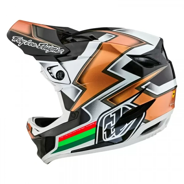 Велошлем Troy Lee Designs D4 CARBON HELMET; BLACK/ORANGE MD