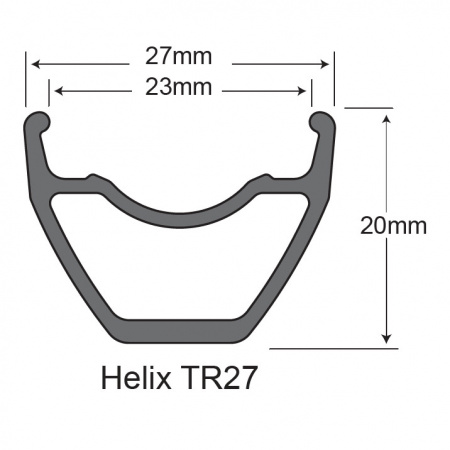 Обод 27,5" 28h SunRingle Helix TR27 Black
