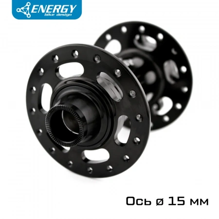 Втулка передняя Energy FH530 Boost, 32H, 110х15mm, чёрная