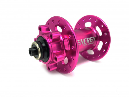 Втулка передняя Energy FH603, 32H, 100х9QR/15mm, розовая