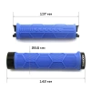 Грипсы RockBros Hexagon 142mm, нескользящие, светоотражающая заглушка, синие