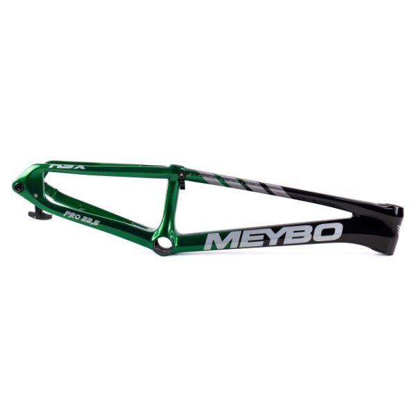 Рама карбоновая BMX-race MEYBO HSX CA Black/Green/Silver/Grey, размер 21.5