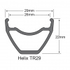 Обод 26" 32h SunRingle Helix TR29 Black клёпаный