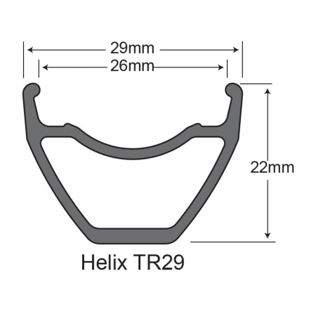 Обод 26" 32h SunRingle Helix TR29 Black клёпаный