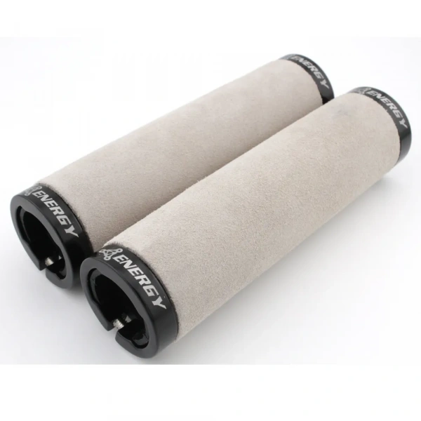 Грипсы Energy Leather, 130 мм, белые, с кольцами