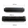 Грипсы RockBros Hexagon 142mm, нескользящие, светоотражающая заглушка, черные