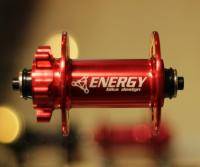 Втулка передняя Energy FH603, 28H, 100х9QR/15mm, красная