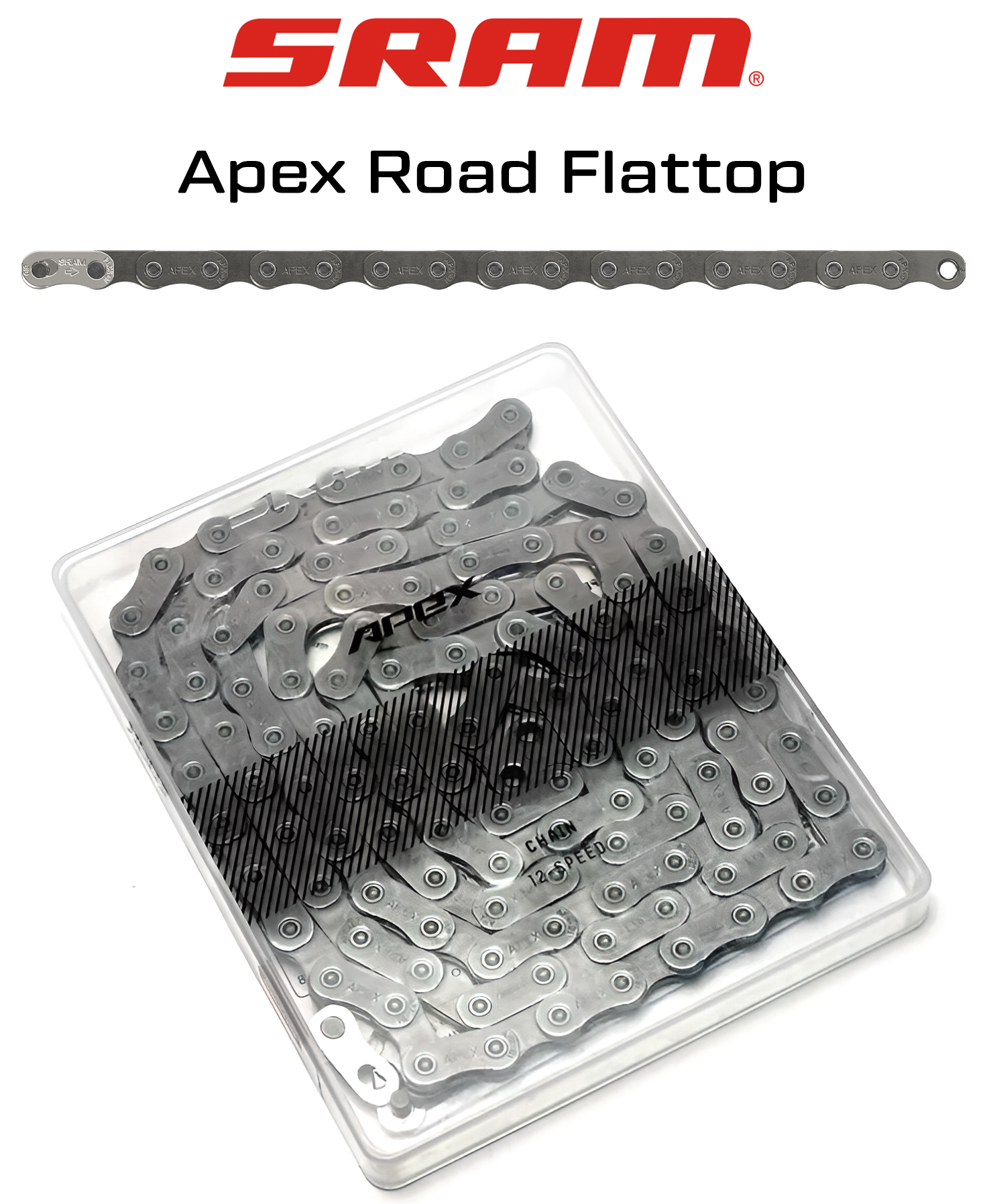 Цепь SRAM Apex Road Flattop 12 скоростей 120 звеньев