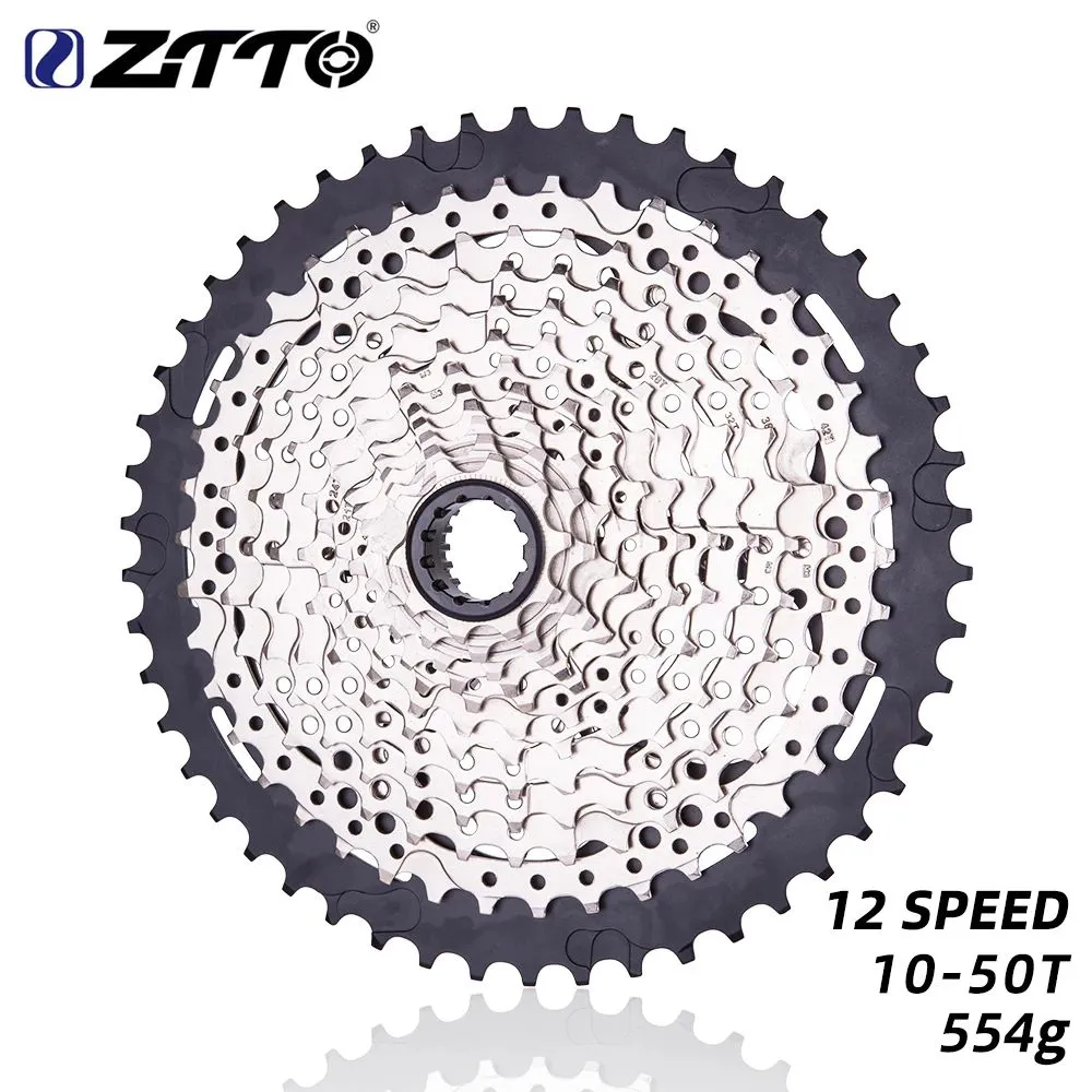 Кассета ZTTO 12 скоростей, 10-50T MicroSpline black-silver