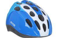 Велошлем детский STG HB5-3-C, синий/голубой/белый, размер S (48-52см)