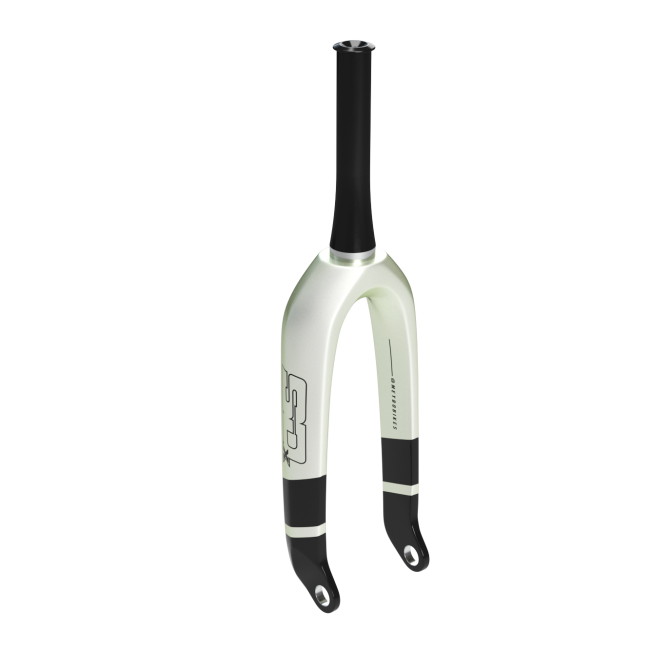 Вилка BMX SD 20" Pro Tapered 1.5 Carbon Fork V2 CNC steerer with 20Mm Dropout Black/Pearl White