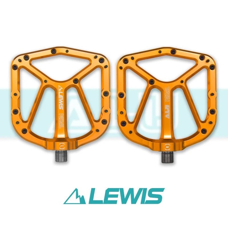 Педали Lewis Ridge алюминиевые, Orange