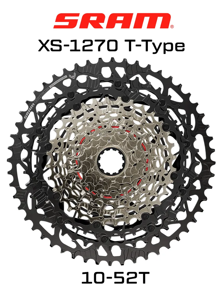 Кассета SRAM XS-1270 T-Type Eagle, 10-52T 12 скоростей, HG барабан