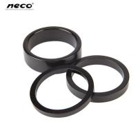 Кольцо проставочное Neco на рулевую колонку 1-1/8", 10мм, чёрное