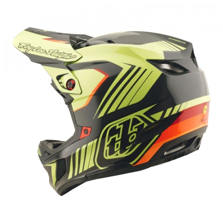 Велошлем Troy Lee Designs D4 POLYACRYLITE HELMET; QUALIFER BLACK / YELLOW LG