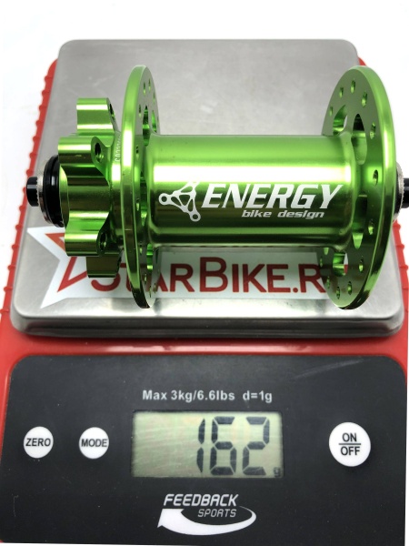 Втулка передняя Energy FH603, 32H, 100х9QR/15mm, зеленая