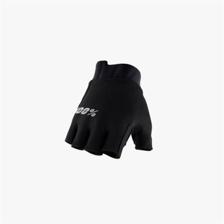 Велоперчатки 100% Exceeda Gel Short Finger Glove Solid Black, M, 2021