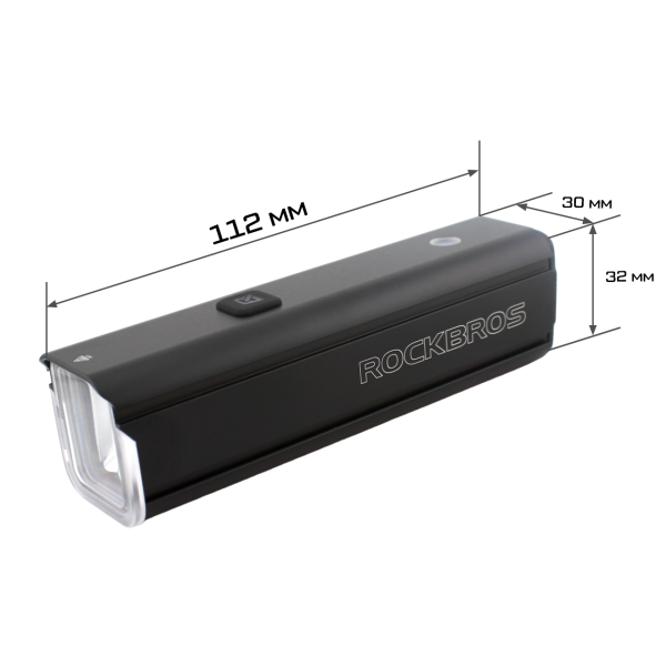 Фонарь RockBros RHL 1500 Lumen, 5 режимов, 5500mAh, алюминиевый корпус