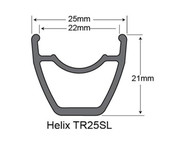 Обод 27,5" 28h SunRingle Helix TR25 SL Sleeved Black