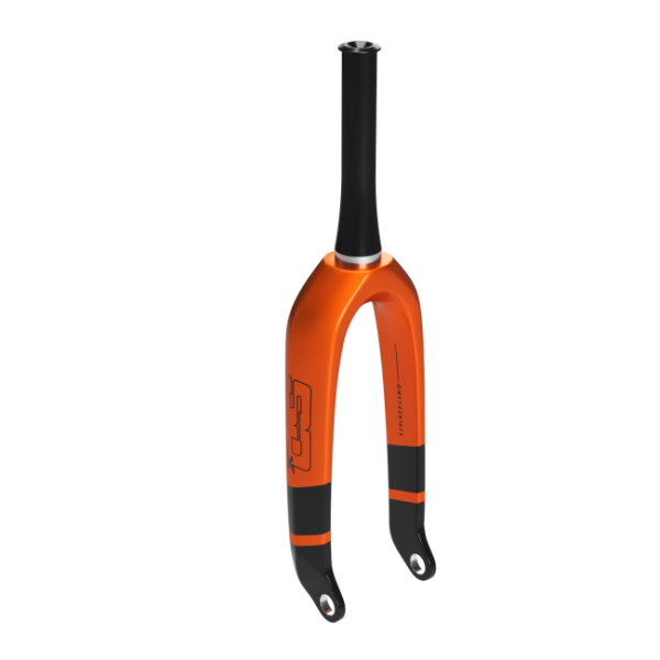 Вилка BMX SD 20" Pro Tapered 1.5 Carbon Fork V2 CNC steerer with 20Mm Dropout Black/Orange