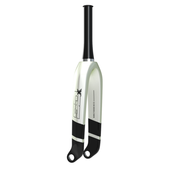 Вилка BMX SD 20" Pro Tapered 1.5 Carbon Fork V2 CNC steerer with 20Mm Dropout Black/Pearl White