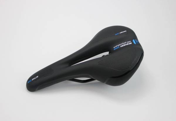 Седло велосипедное Energy Memory Foam, 275x150мм, c прорезью, черное