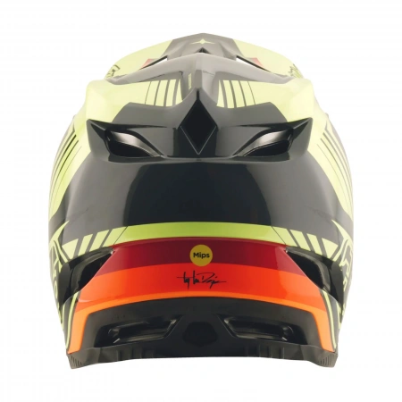 Велошлем Troy Lee Designs D4 POLYACRYLITE HELMET; QUALIFER BLACK / YELLOW LG