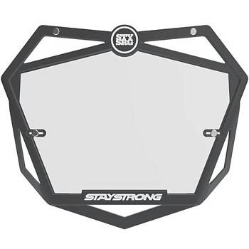 Номерная табличка BMX Strong Primo 3D Pro Race Number Plate, Black