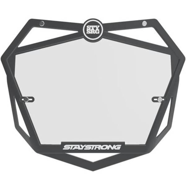 Номерная табличка BMX Strong Primo 3D Pro Race Number Plate, Black