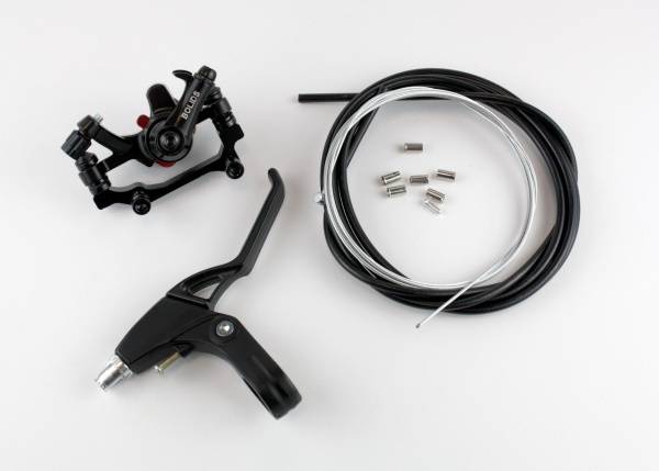 Тормоз дисковый механический Energy, комплект передний: ручка, калипер, трос и оплетка, концевики