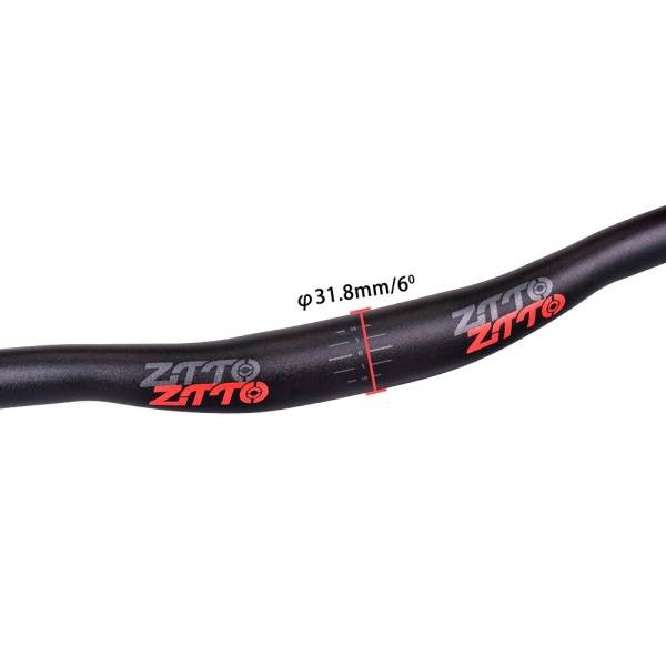 Руль ZTTO 31.8х780мм, подъем 20мм, black/red