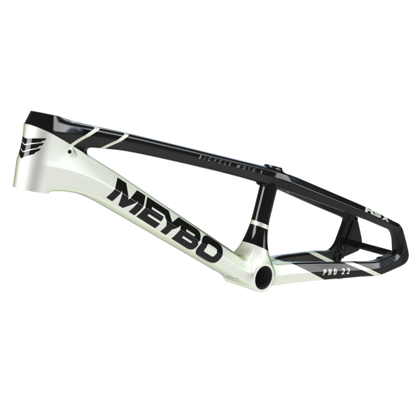 Рама BMX Race карбоновая Meybo HSX Carbon 2025 Bmx Race Frame Pro 22,5 Black/Pearl White