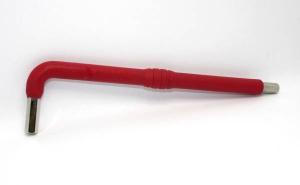 Ключ шестигранный Bikehand YC-812L 8х200мм с красной обрезиненной ручкой