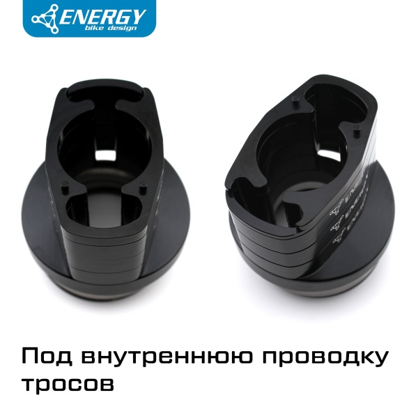 Рулевая колонка для велосипеда Energy T02 28,6/52/39,8, алюминий/сталь, черная