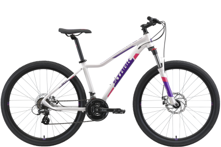 Велосипед Stark 2021 Viva 27.2 HD белый/фиолетовый 16"